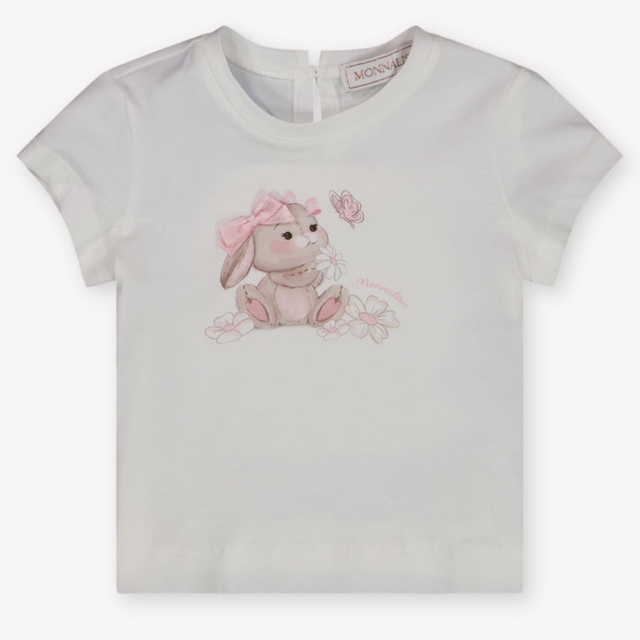 MonnaLisa Baby Girls T-Shirt in Off-White