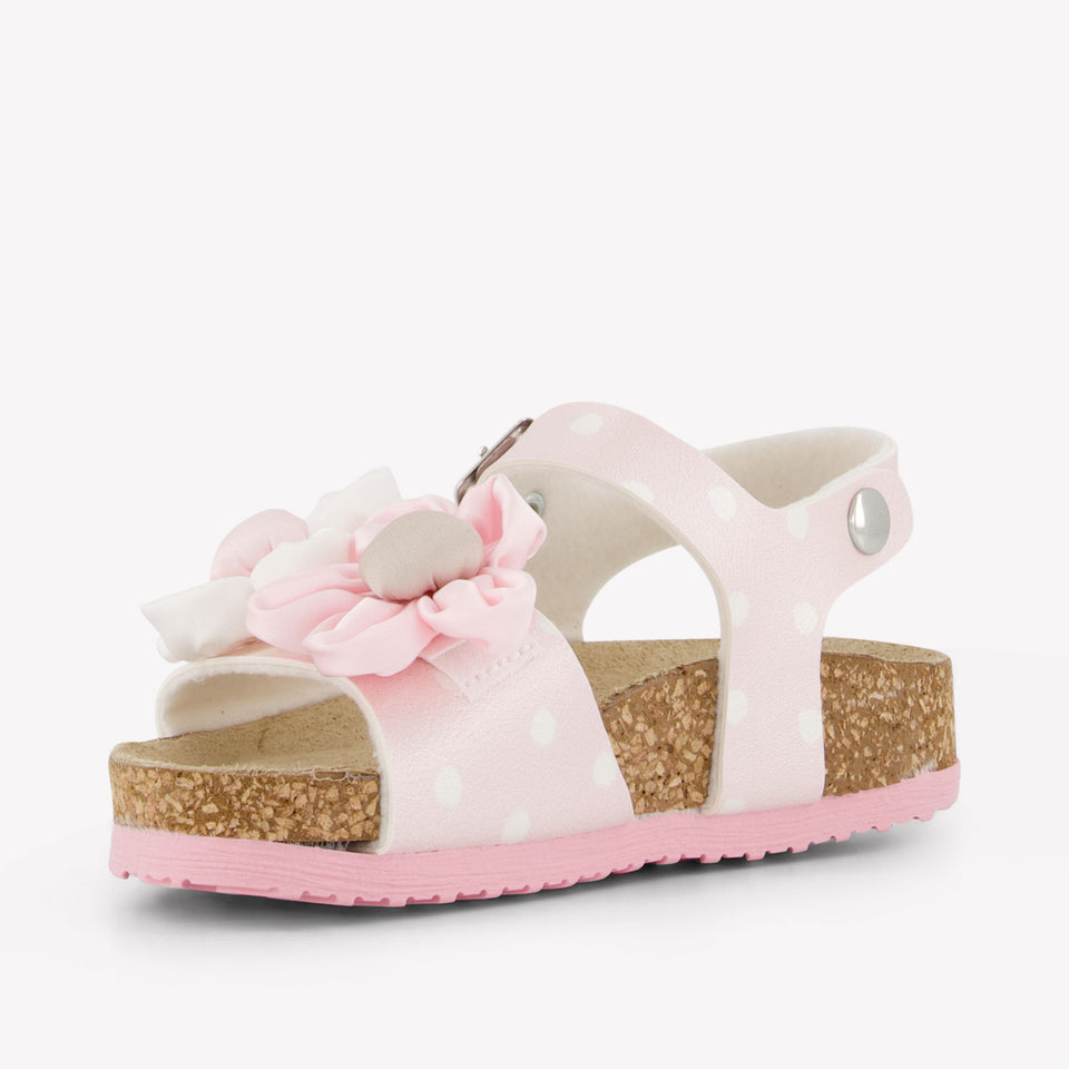 MonnaLisa Girls Sandals In Light Pink