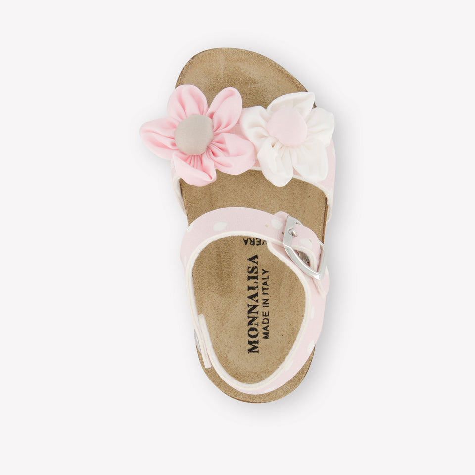 MonnaLisa Girls Sandals In Light Pink