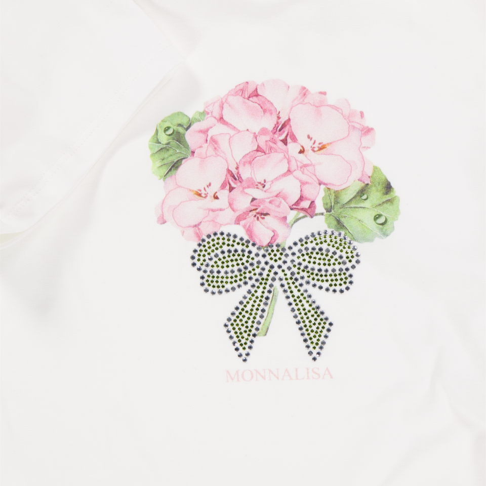 MonnaLisa Kinder Meisjes T-Shirt In Wit
