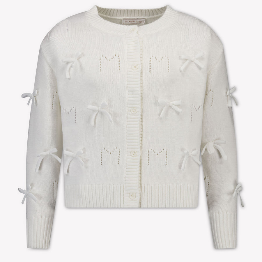 MonnaLisa Kids Girls Cardigan In OffWhite