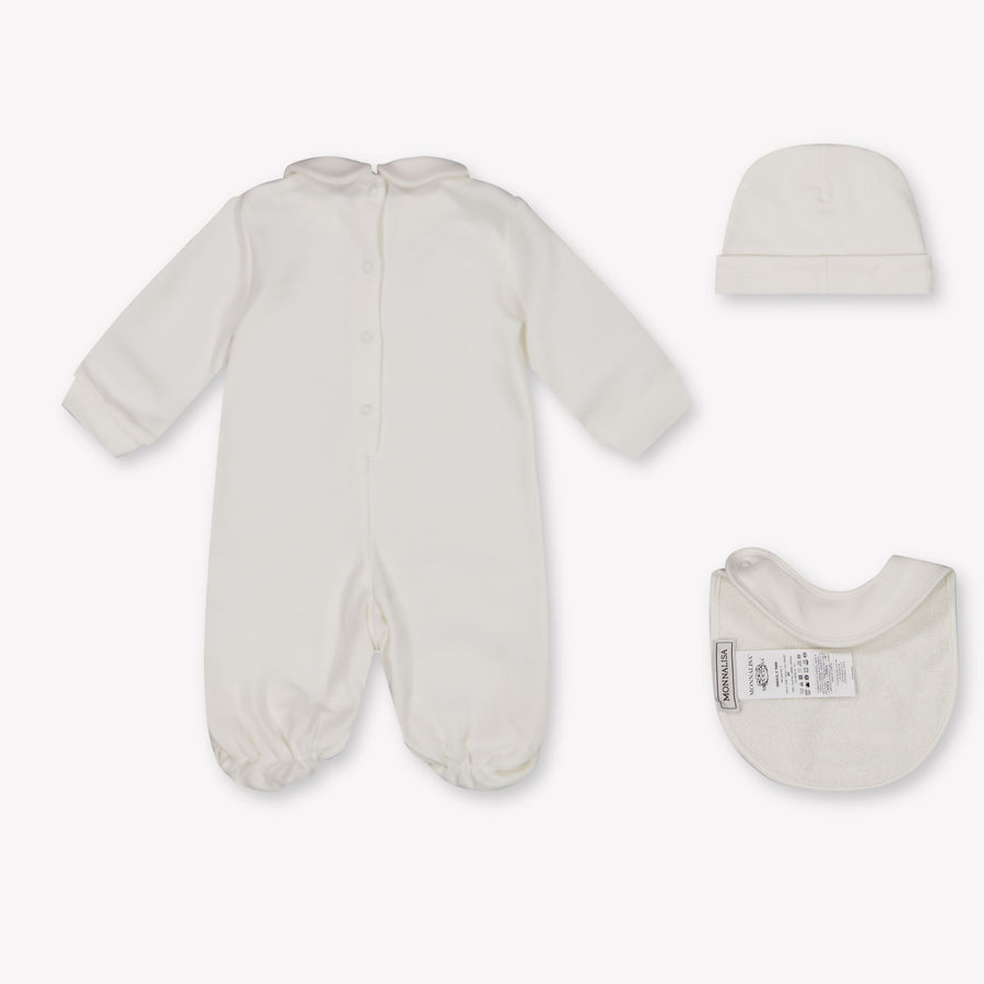 MonnaLisa Baby Girls Playsuit In White