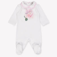 MonnaLisa Baby Girls Playsuit In OffWhite
