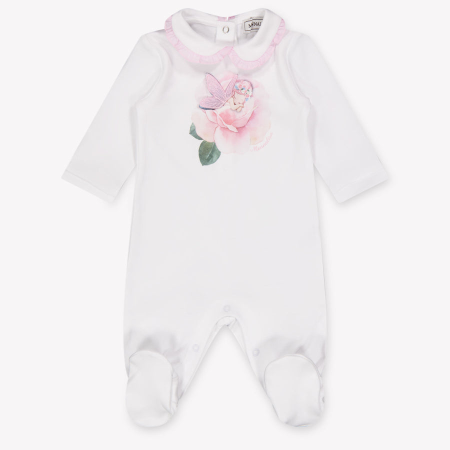 MonnaLisa Baby Girls Playsuit In OffWhite