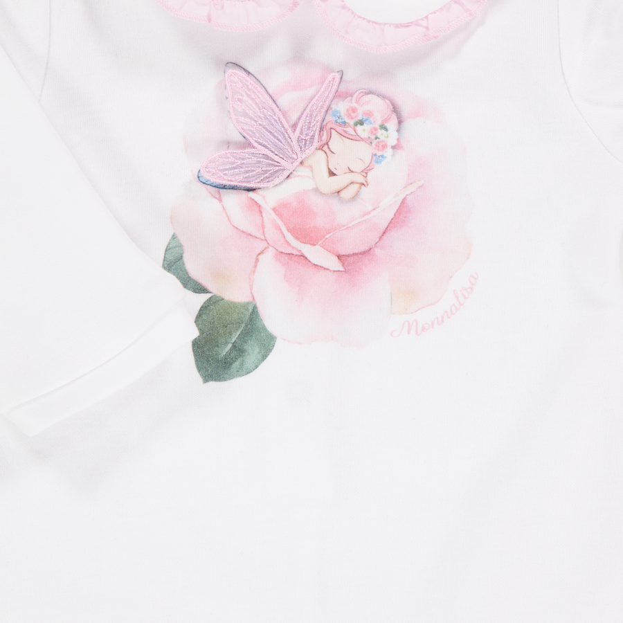 MonnaLisa Baby Girls Playsuit In OffWhite