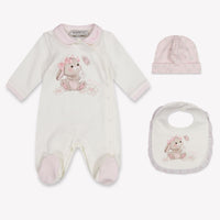 MonnaLisa Baby Girls Playsuit In OffWhite