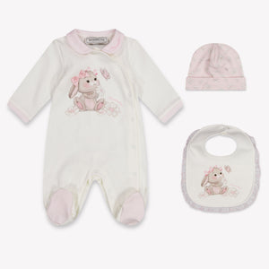 MonnaLisa Baby Girls Playsuit In OffWhite