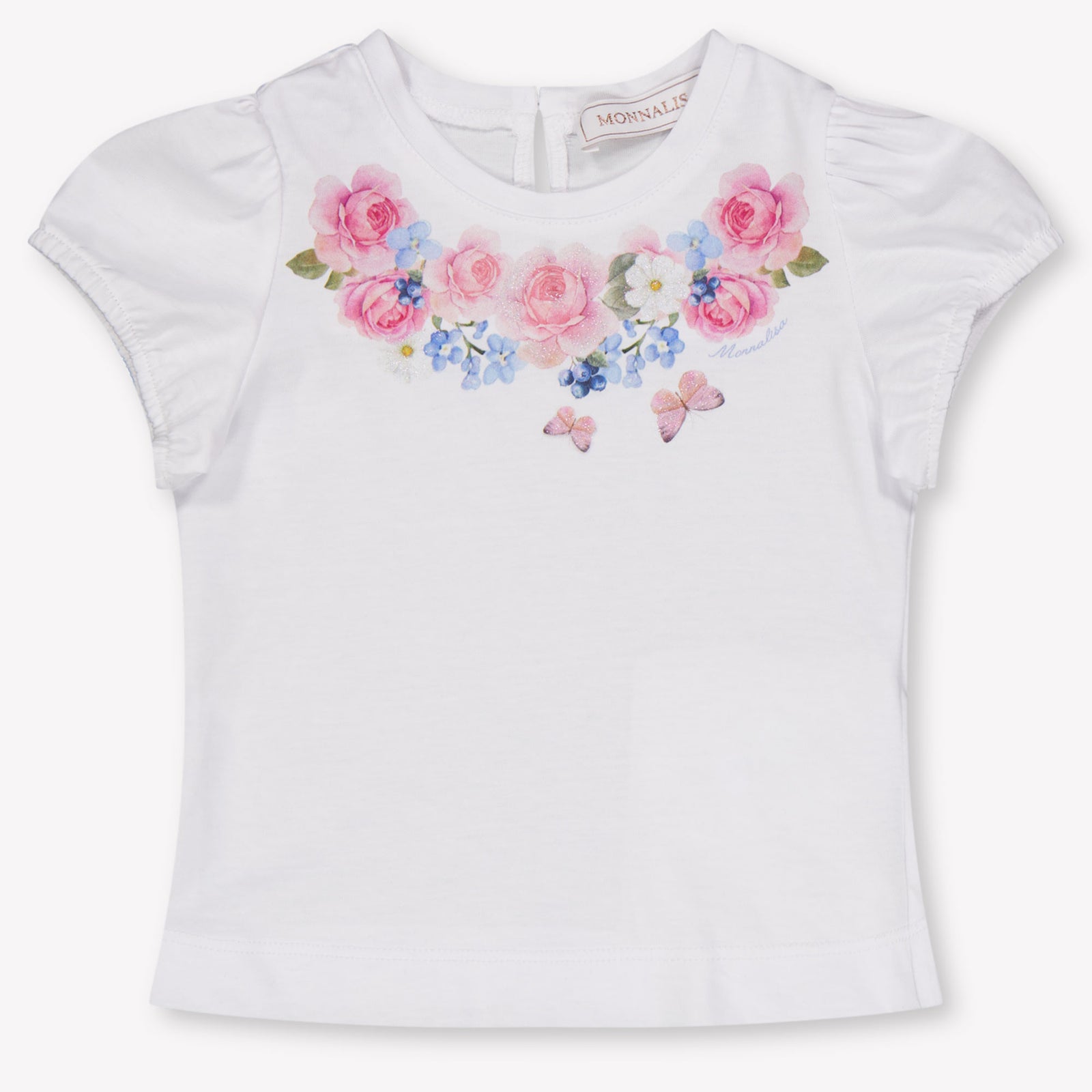 MonnaLisa Baby Meisjes T-Shirt In Wit