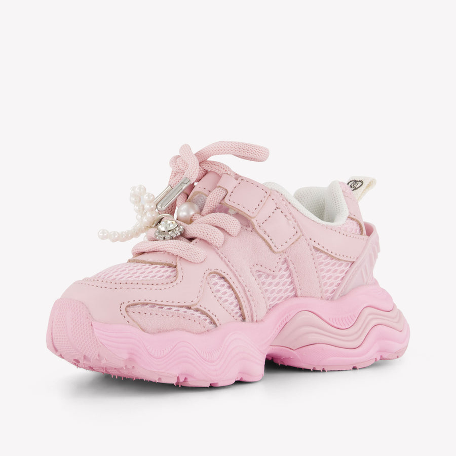 MonnaLisa Girls Sneakers In Light Pink