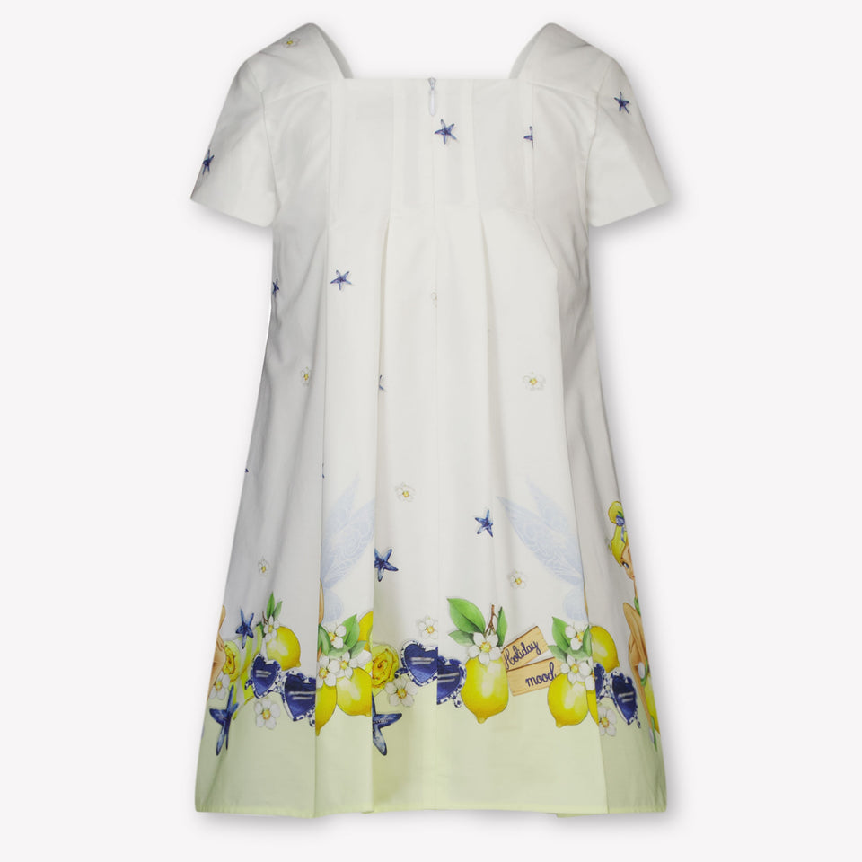 MonnaLisa Kinder Meisjes Jurk In Wit