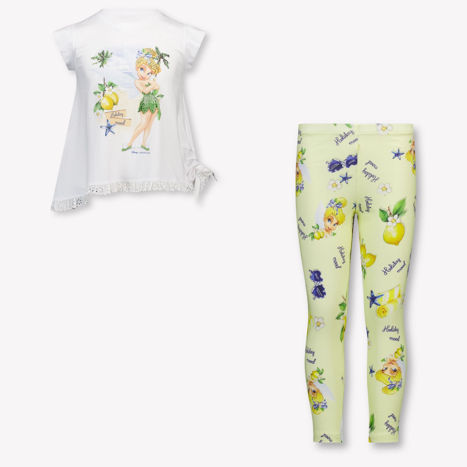 MonnaLisa Kinder Meisjes Setje In Wit