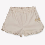 MonnaLisa Baby Girls Shorts In Beige