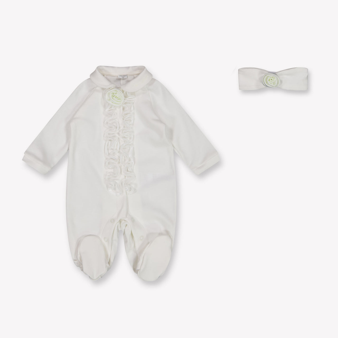 MonnaLisa Baby Girls Playsuit In White