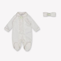 MonnaLisa Baby Girls Playsuit In White
