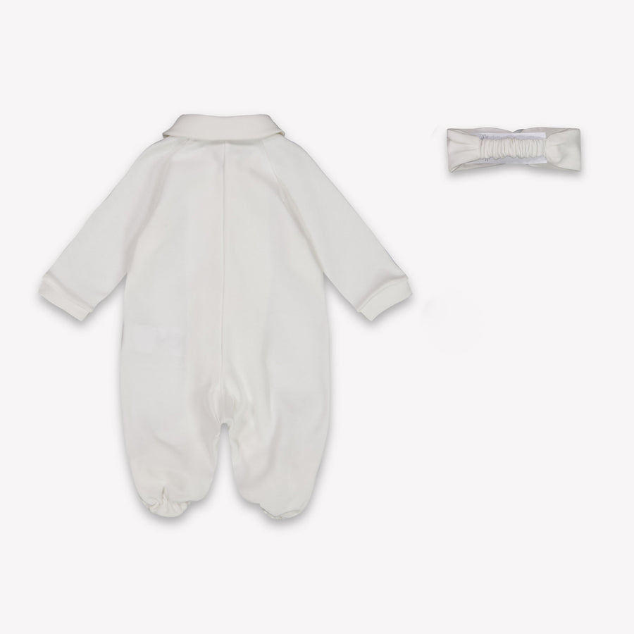 MonnaLisa Baby Girls Playsuit In White