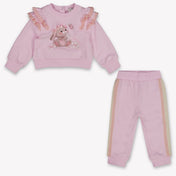 MonnaLisa Baby Girls Jogging suit In Light Pink