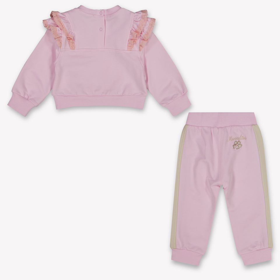 MonnaLisa Baby Girls Jogging suit In Light Pink