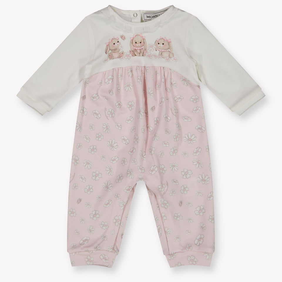 MonnaLisa Baby Girls Playsuit In Light Pink