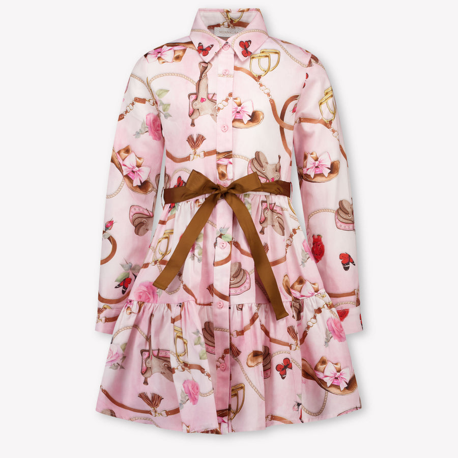 MonnaLisa Kids Girls Dress In Light Pink