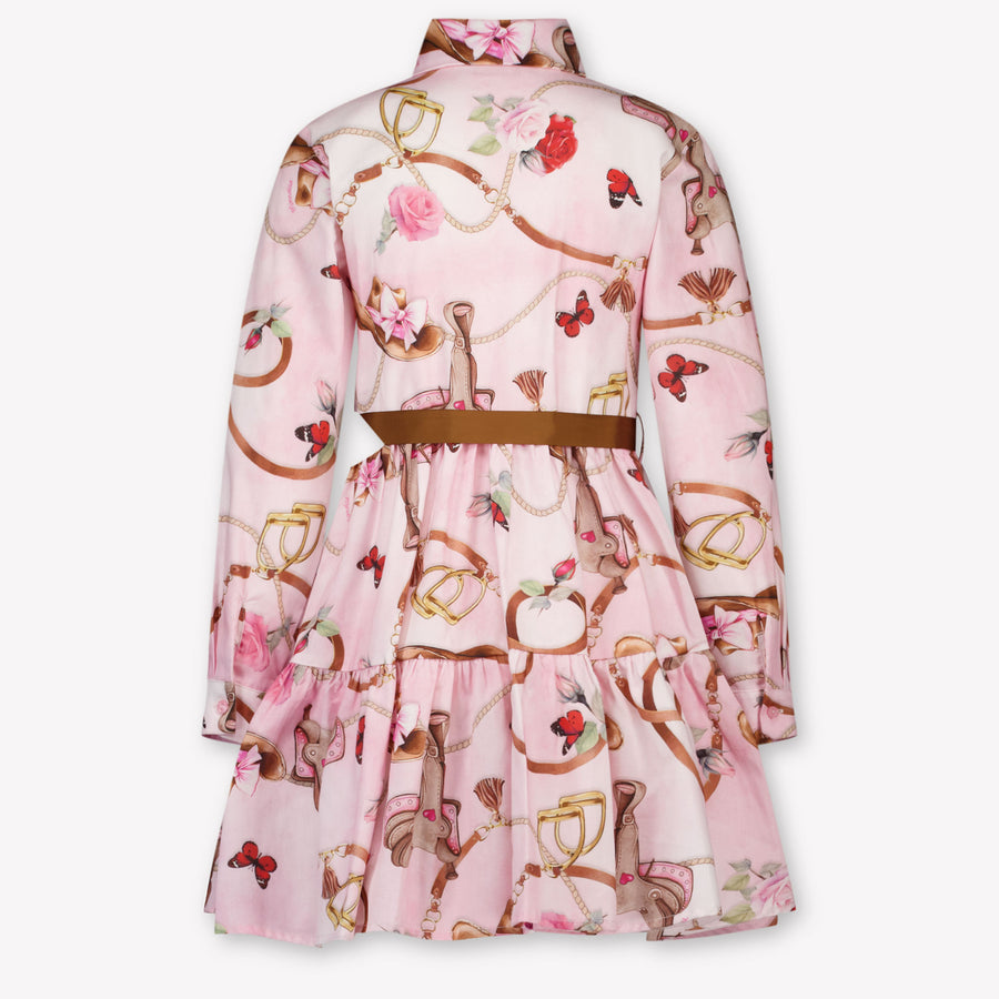 MonnaLisa Kids Girls Dress In Light Pink