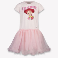 MonnaLisa Kinder Meisjes Jurk In Licht Roze