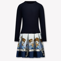MonnaLisa Kinder Meisjes Jurk In Navy