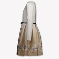 MonnaLisa Girls Dress in Light Beige