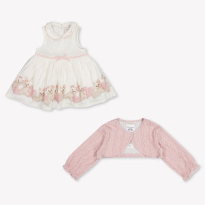 MonnaLisa Baby Meisjes Jurk In Licht Roze
