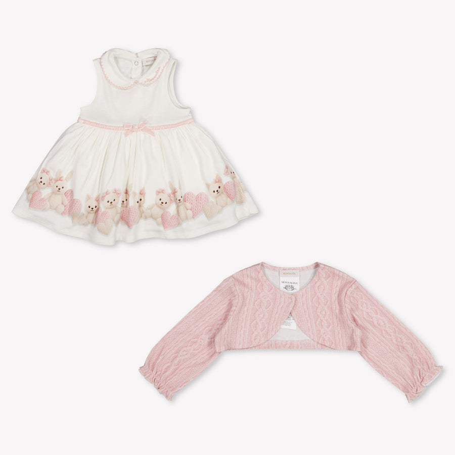 MonnaLisa Baby Meisjes Jurk In Licht Roze