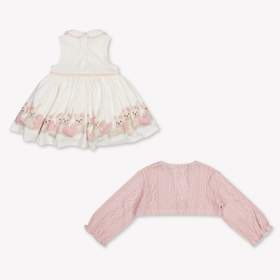 MonnaLisa Baby Meisjes Jurk In Licht Roze