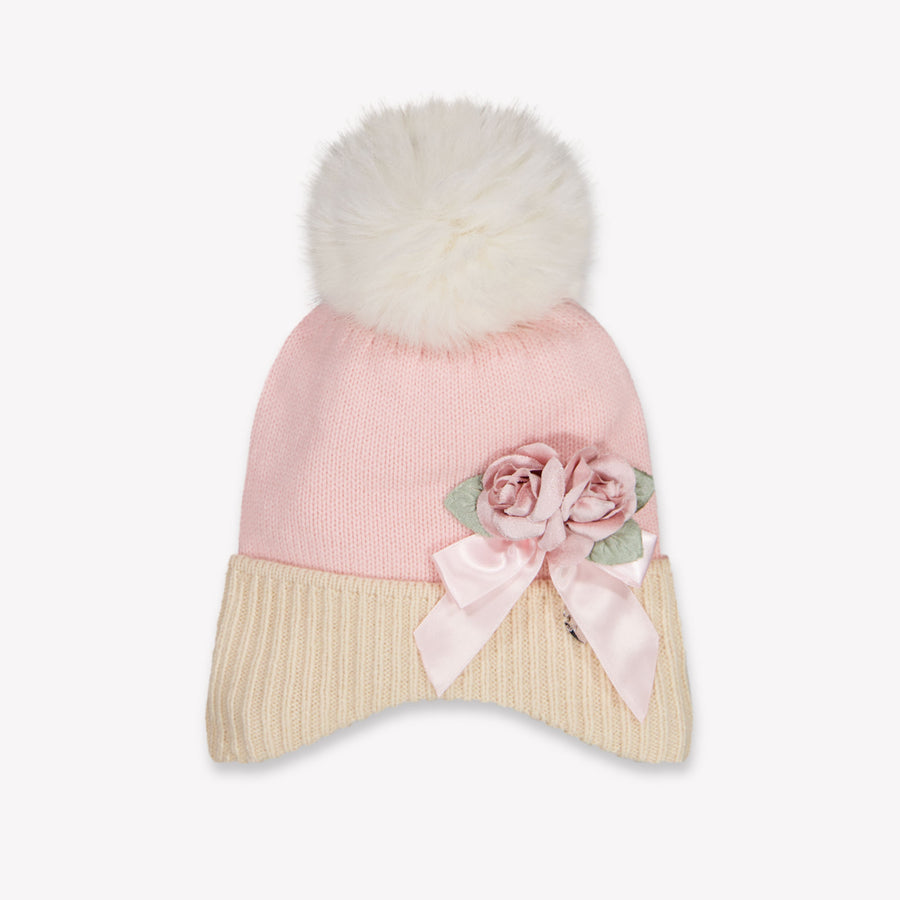 MonnaLisa Baby Girls Beanie in Light Pink