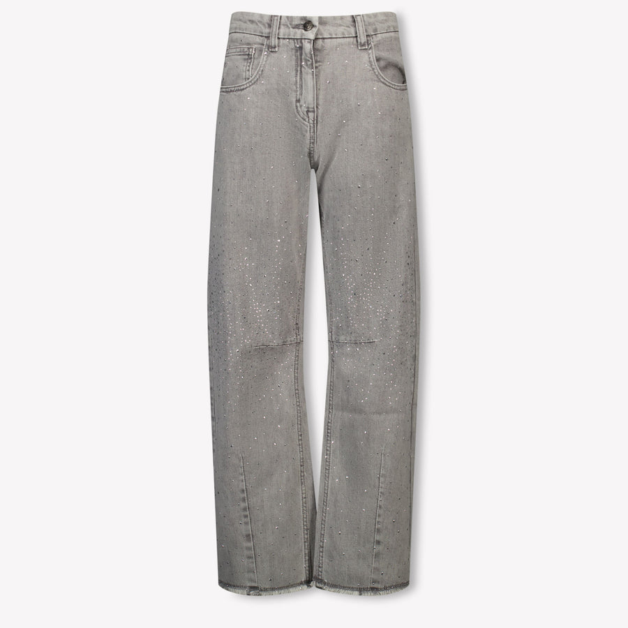 MonnaLisa Kids Girls Jeans In Light Gray