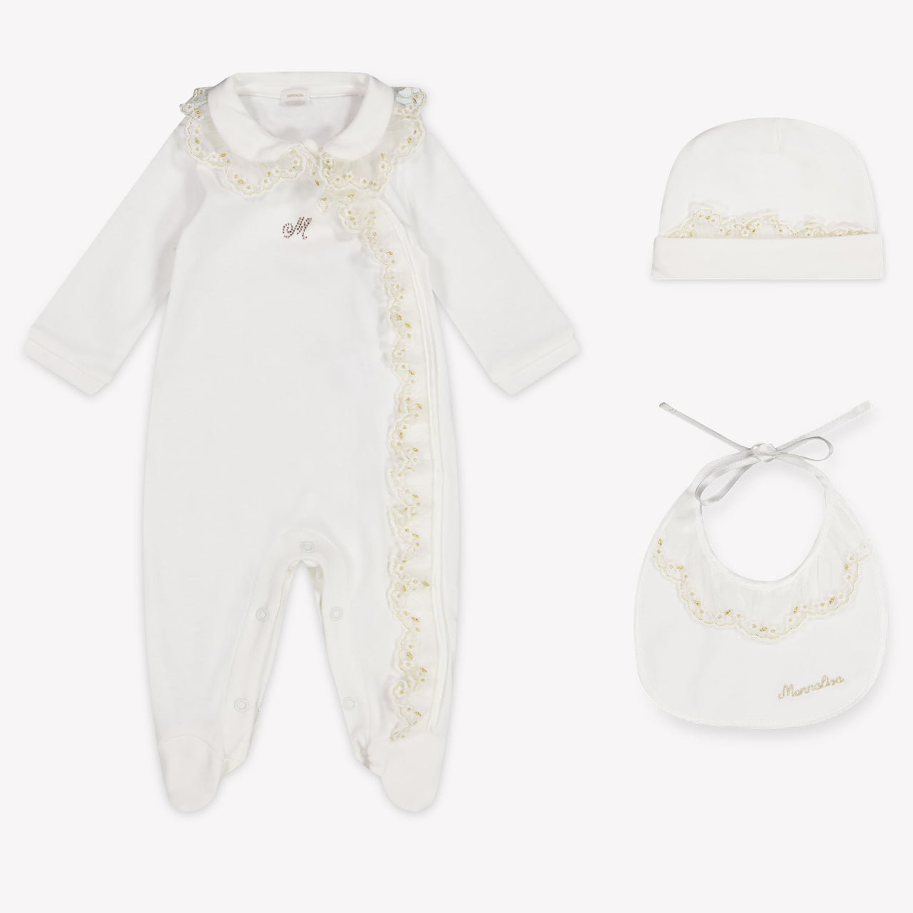 MonnaLisa Baby Meisjes Boxpakje In Off White