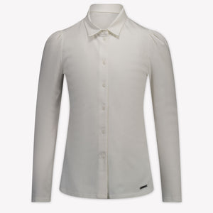 MonnaLisa Kinder Meisjes Blouse In Off White