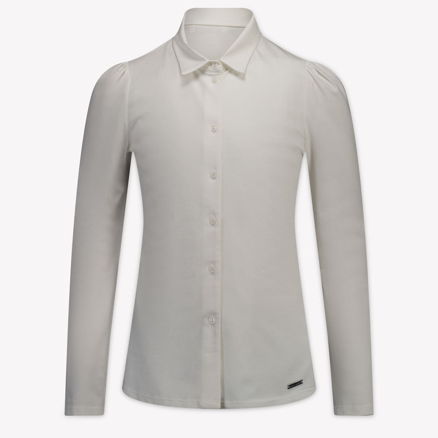 MonnaLisa Kinder Meisjes Blouse In Off White