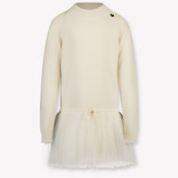 MonnaLisa Kinder Meisjes Jurk In Licht Beige