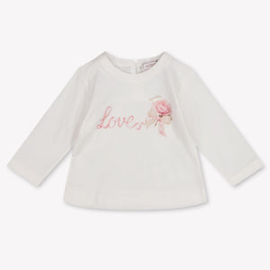 MonnaLisa Baby Girls T-Shirt In OffWhite