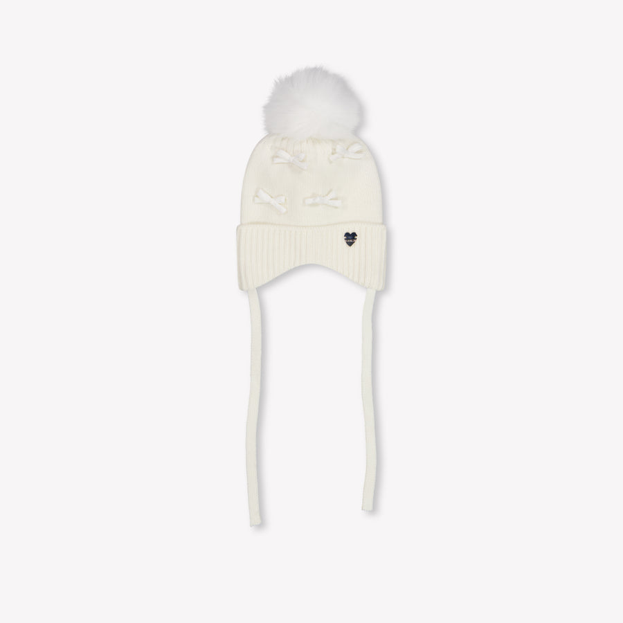 MonnaLisa Baby Meisjes Muts In Off White