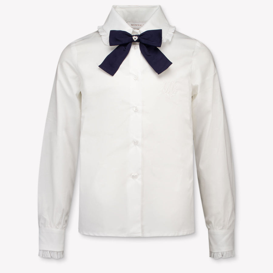MonnaLisa Kinder Meisjes Blouse In Wit