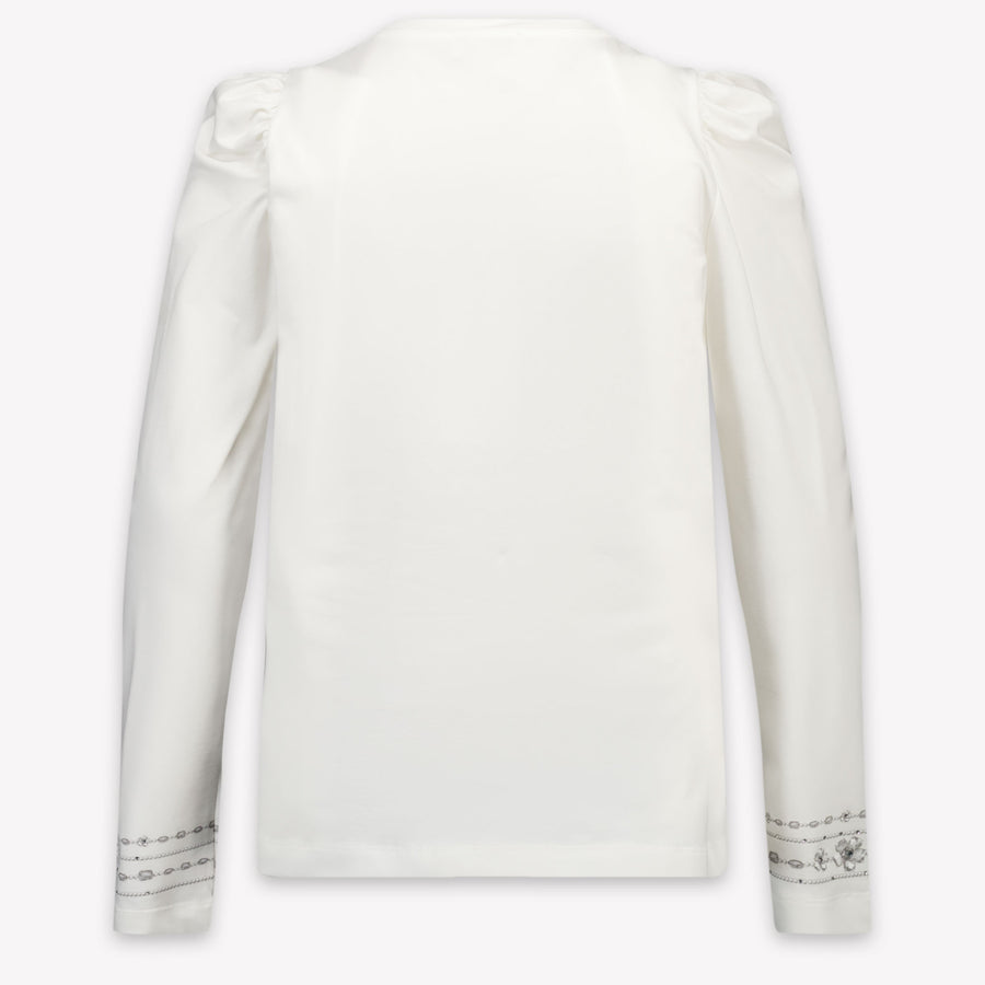 MonnaLisa Kinder Meisjes T-Shirt In Off White