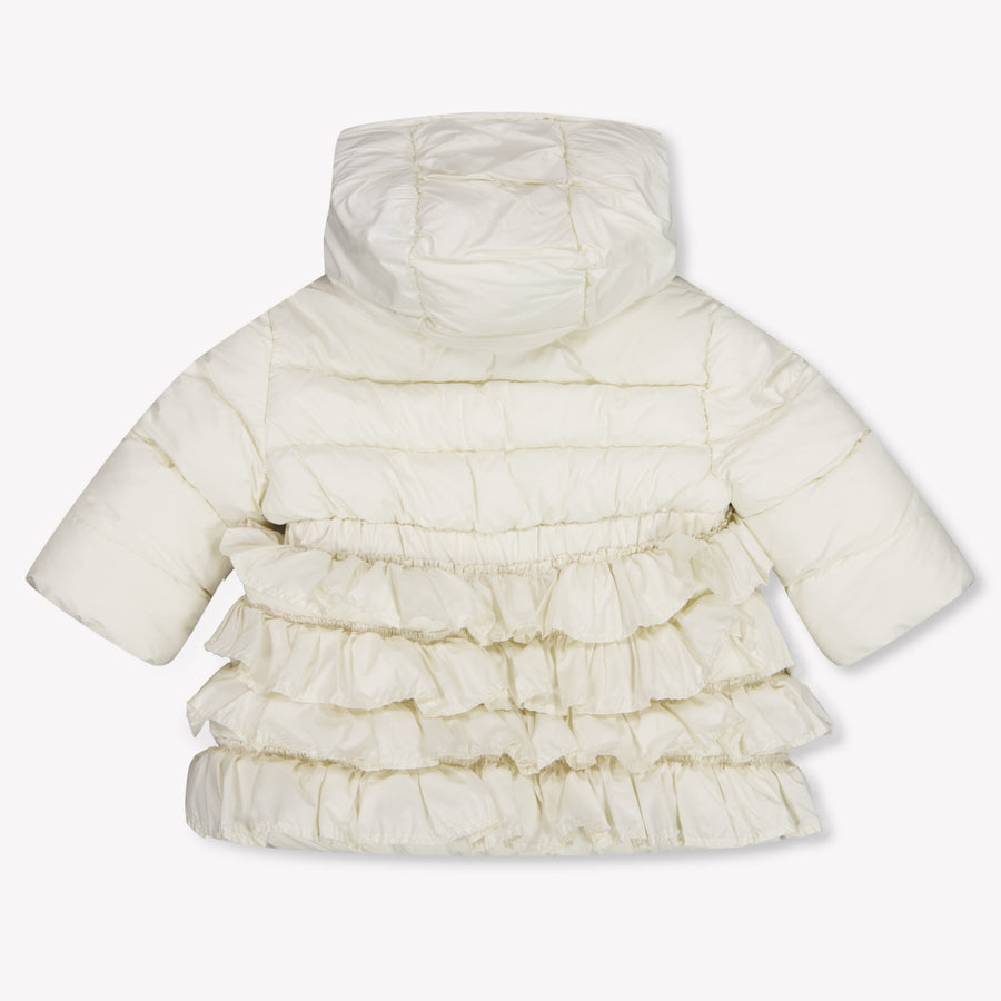 MonnaLisa Baby Meisjes Winterjas In Off White