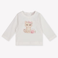 MonnaLisa Baby Girls T-Shirt In OffWhite