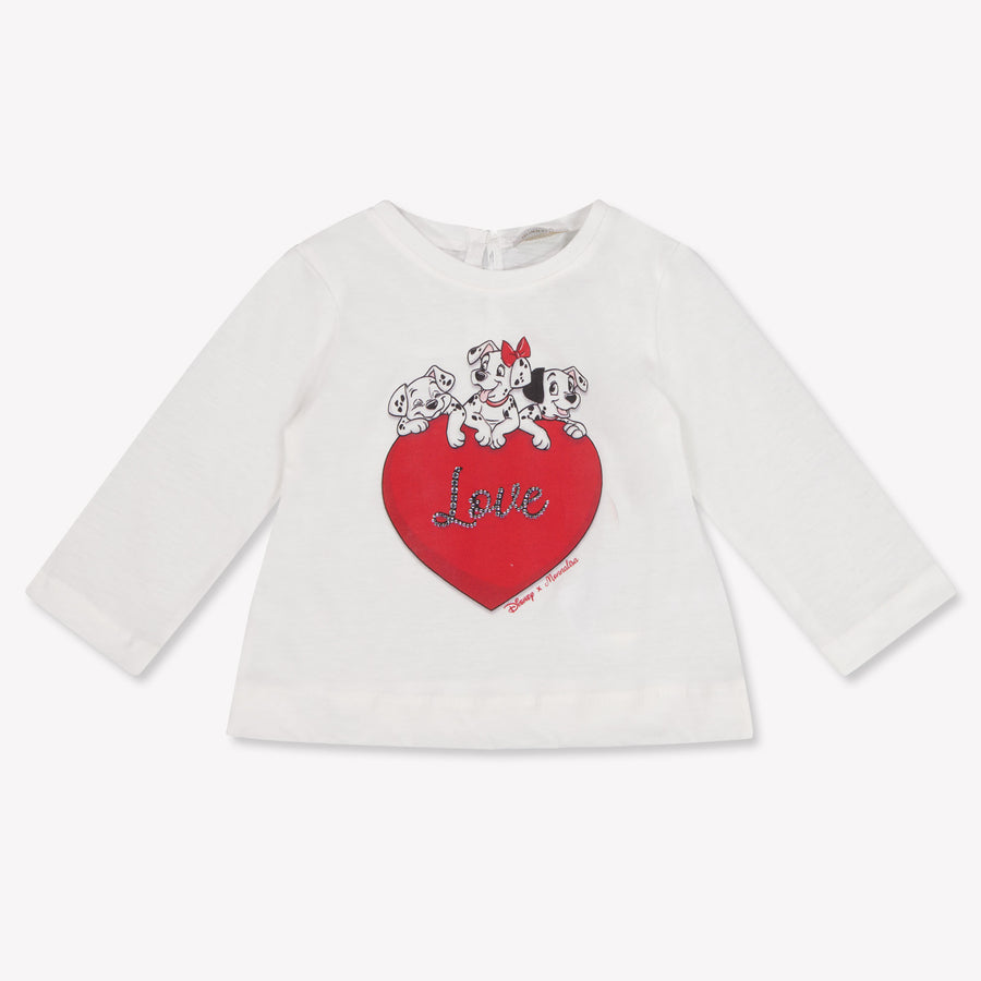 MonnaLisa Baby Girls T-Shirt In OffWhite