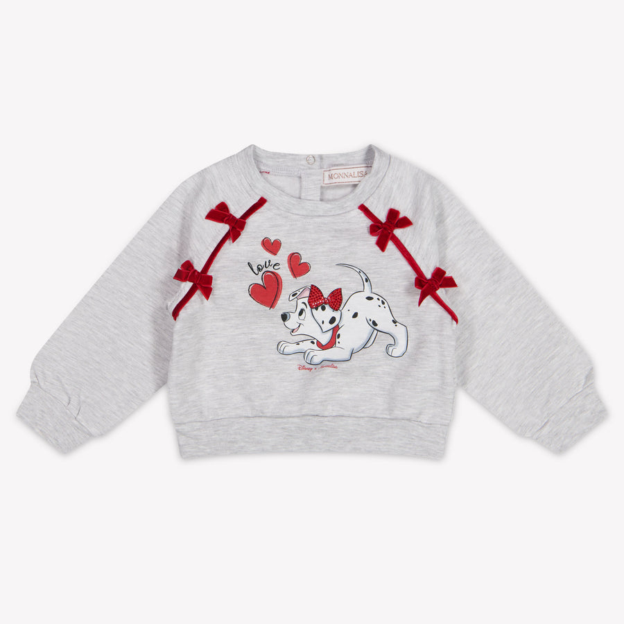 MonnaLisa Baby Girls Sweater in Light Grey
