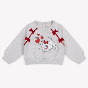 MonnaLisa Baby Girls Sweater In Light Gray
