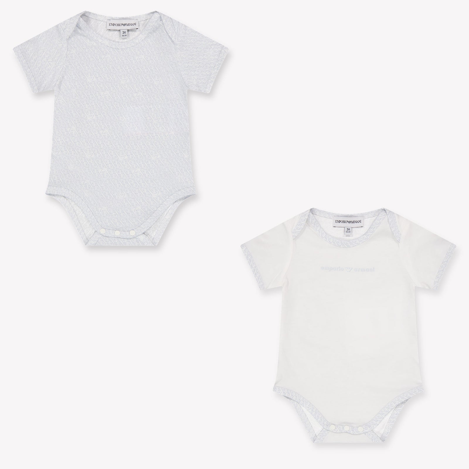 Armani Baby Boys Romper In Light Blue