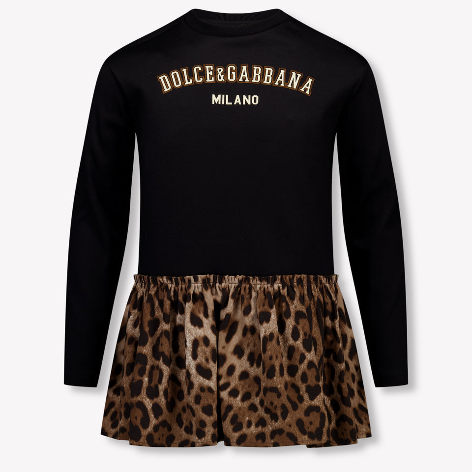 Dolce & Gabbana Kids Girls Dress In Black