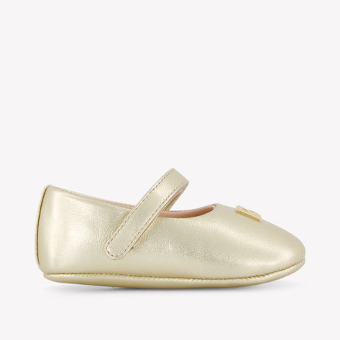 Dolce & Gabbana Baby Girls Shoes In Gold