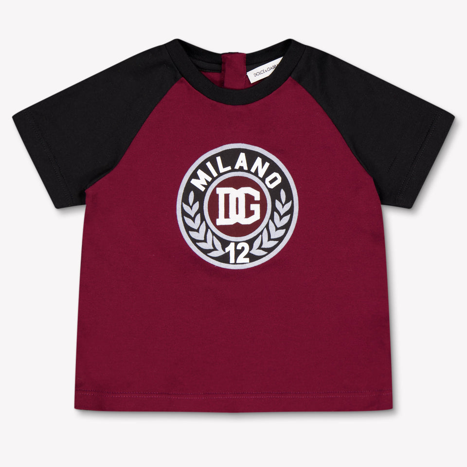 Dolce & Gabbana Baby Jongens T-Shirt In Bordeaux