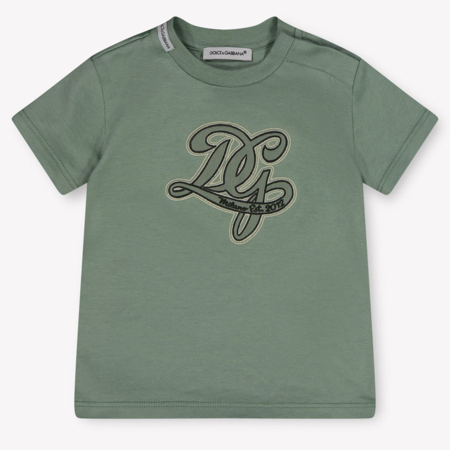 Dolce & Gabbana Baby Jongens T-Shirt In Licht Groen